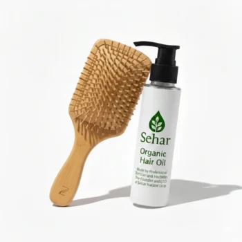 Sehar Organic Hair Care Duo: (100ml Growth Oil + Root Care Brush) -Complete Scalp Treatment for Hair Fall & Repair
